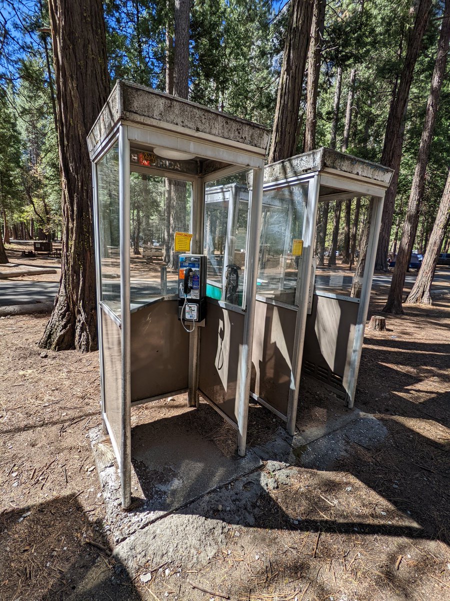 sturmovikdragon's tweet photo. #PacBell phone booths @YosemiteNPS. Two of these appeared to work!
@evandoorbell @PhoneTrips @museumofcomm https://t.co/1Dsbn38lCI
