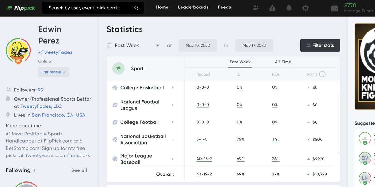 TweetyFades (@tweetyfades) on Twitter photo CRUSHING #MLB DAILY!!!
š„40-18-2 RUN! <a href="/FlippickInc/">Flippick Inc.</a>
Message me to get signed up!
#TweetyFadesš£ CRUSHING #MLB DAILY!!!
š„40-18-2 RUN! <a href="/FlippickInc/">Flippick Inc.</a>
Message me to get signed up!
#TweetyFadesš£