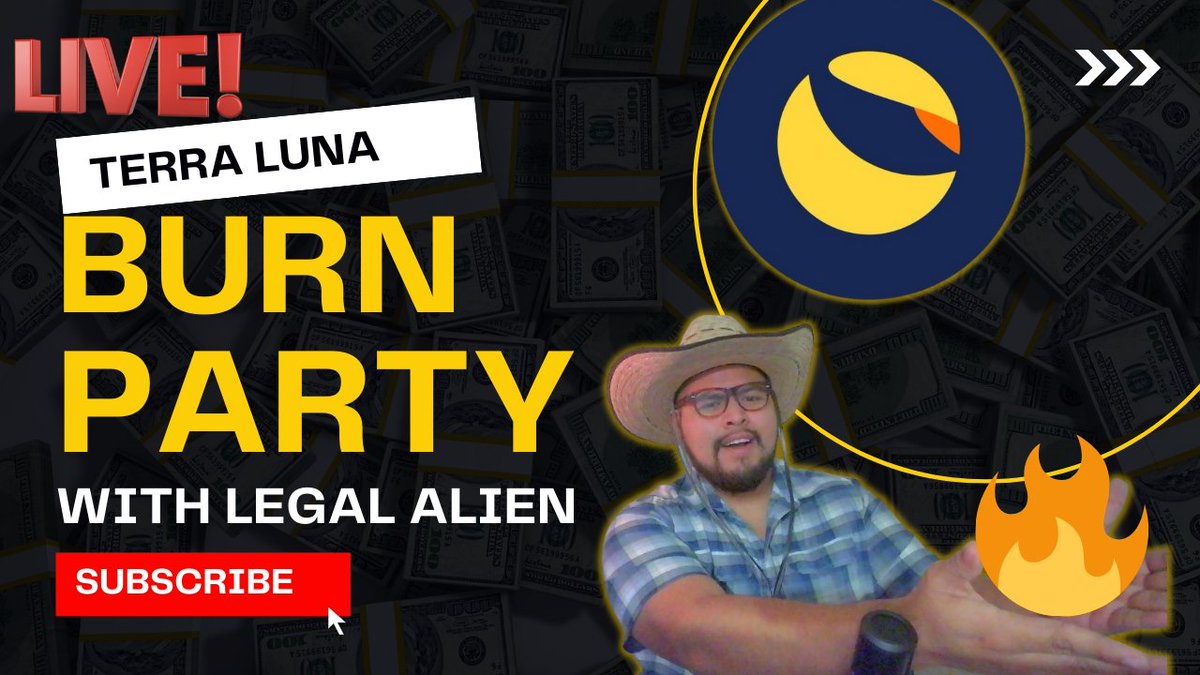 #TerraLuna Burn party and v2 discussions #LUNAtics come hang out! Let's talk if you want to jump on live with me just DM me for the link! 

LIVE LINK: youtu.be/znmCc3HCBAE