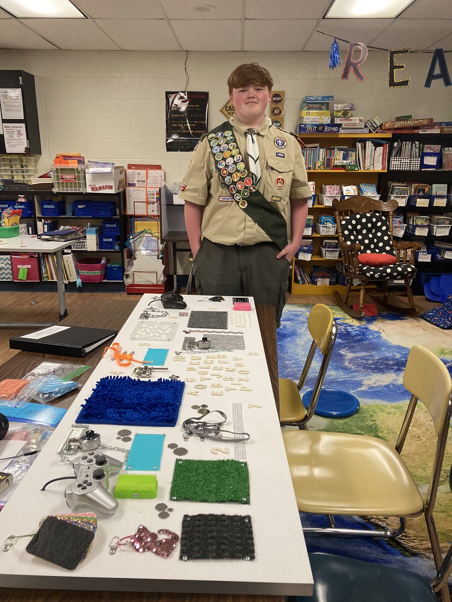 BelkoferMrs's tweet photo. A HUGE shout out to one of my former students, Will Jones for completing his Eagle Scout project for @BCSDHuntington. These sensory boards will be put to good use for our students! Thank you, Will!!! 🦅 https://t.co/D1G4Lh9tKw
