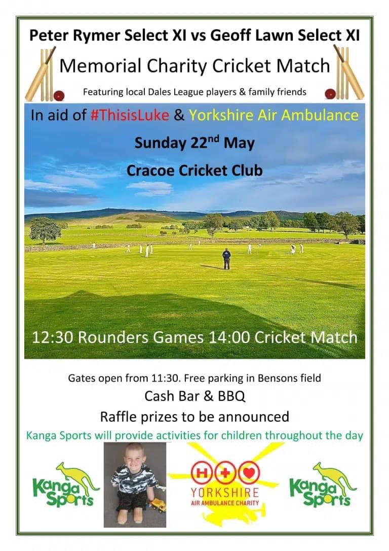 wharfedalerufc's tweet photo. #THISISLUKE CHARITY CRICKET MATCH - THIS COMING SUNDAY!
Promises to be a great dayβs entertainment, and raising funds for the inspirational young man Luke Mortimer, plus the fabulous Yorkshire Air Ambulance!
Please come along to support what will be a very enjoyable day π https://t.co/dwJrbhA16J