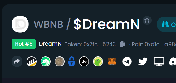 DexTrending's tweet photo. We're Now Trending @dreamnbsc on Dextools. 

Marketing is only just getting started🚀🚀 

https://t.co/sn17MbeXad

#dextoolstrending #trendingservice #dreamn https://t.co/pl2u4T37qA