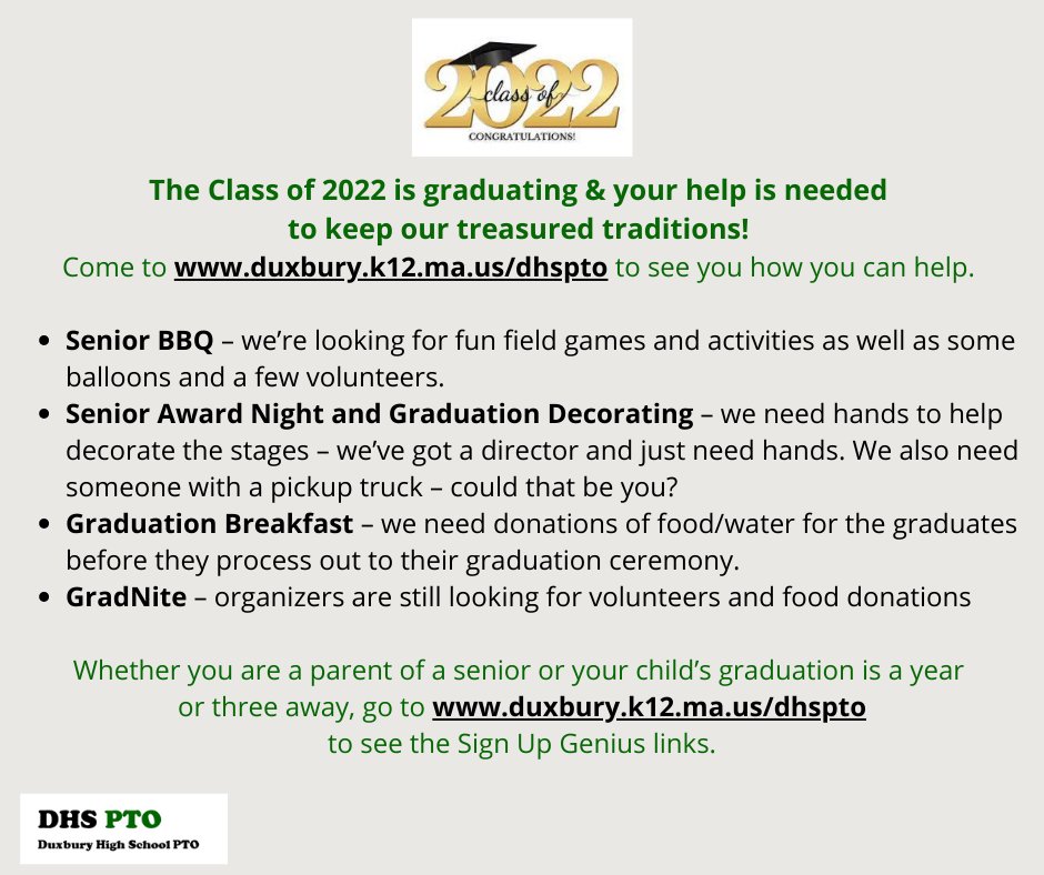 Duxhspto's tweet photo. See how you can help keep our treasured traditions for the graduating class of 2022 - https://t.co/6smZeAKAoQ https://t.co/YWTt8ewG5G