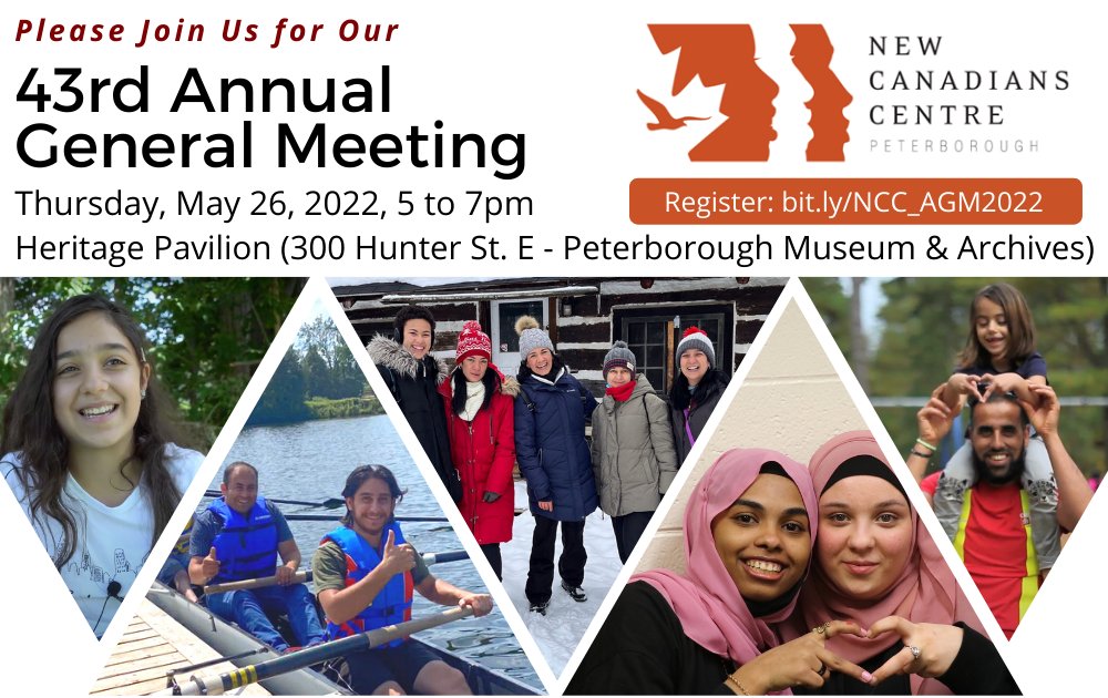 Please join us next week for our AGM as we connect after a long time apart. Following the meeting, enjoy some light refreshments, music, and a guest speaker who will share reflections on his journey in Canada.

Register Today: bit.ly/NCC_AGM2022

Everyone Welcome!