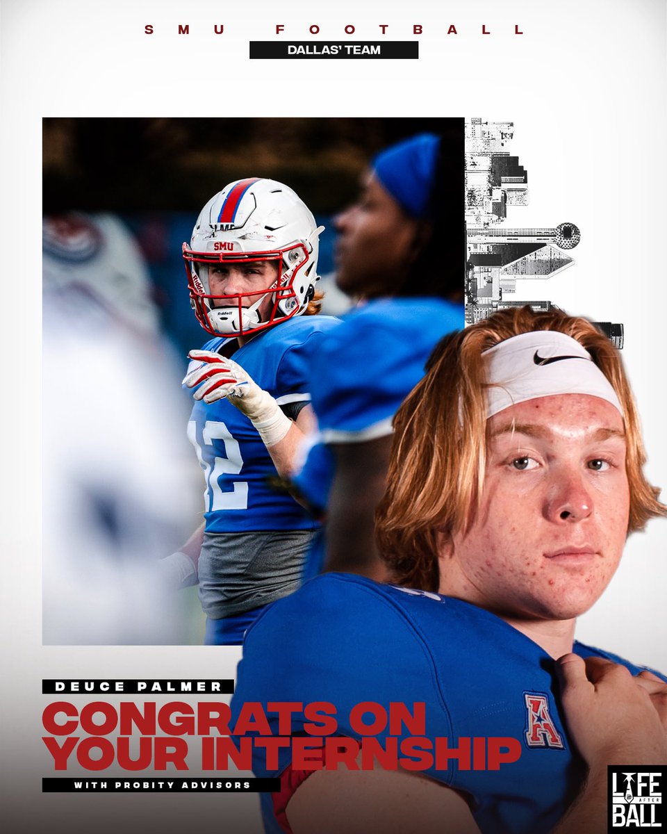 SMUFB's tweet photo. Anotha one. 

@Deuce_Palmer has officially accepted a summer internship position with Probity Advisors! 

#PonyUpDallas https://t.co/mf41tEGk6A