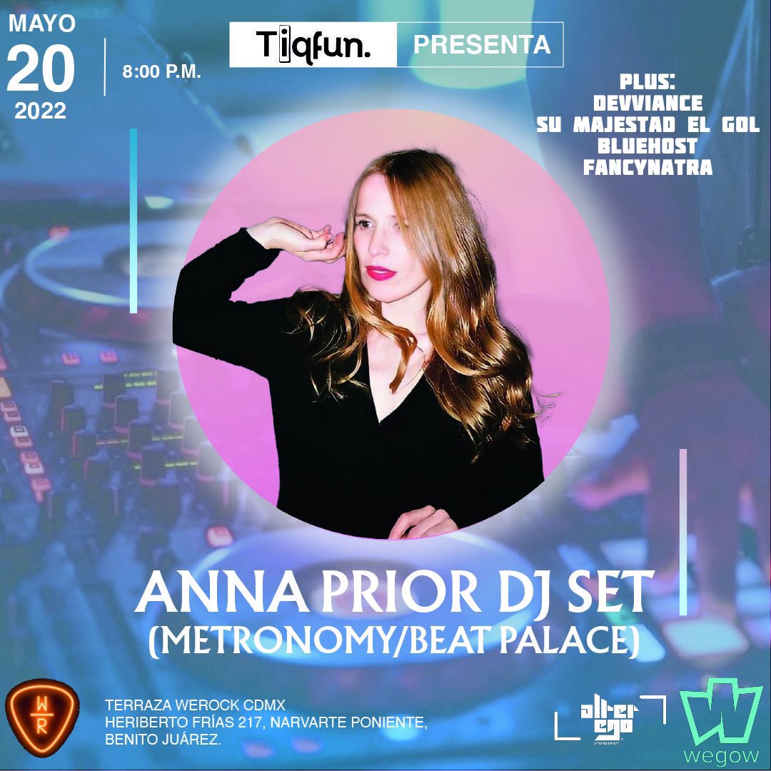 indierocks's tweet photo. ¡No se pierdan el DJ set que Anna Prior de @metronomy ofrecerá en la terraza @werock_mx el próximo viernes! https://t.co/00gayKljJO 💃✨ https://t.co/zSPZ2b4J5Z