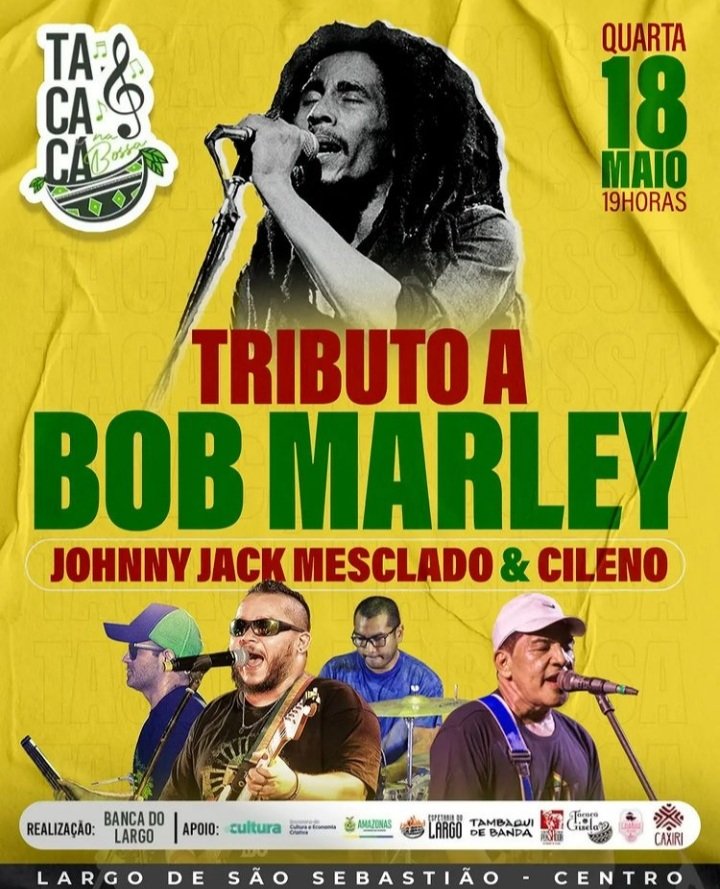 manaus_roots's tweet photo. ÔÔÔHHH saudade que eu tava ❤❤
O Tacaca na Bossa dessa quarta feira vem com tudo✌😎

Tributo a #BobMarley Com @jjmesclado e @cilenoconceicao ✅

Muito Reggae Music🎶

Não perca!

#ManausRoots #Reggae #JahBless #Dreadlocks #JJMesclado #VoltaJJ #Cileno #Manaus #Largo #bobmarley https://t.co/6v2Mx5gW8l