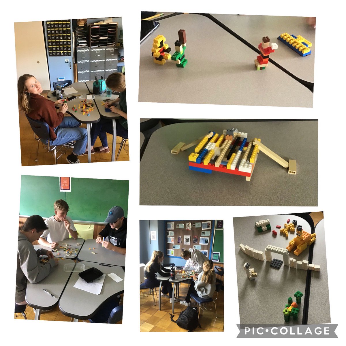 jaimesweller's tweet photo. AP Lit. Lego Masters Challenge: Students were given a container of LEGOs, a book title, and 20 minutes to create an item or scene depicting their novel choice. Look at the creativity on display! #aplit #naplescsd https://t.co/hoDBCYt3yb