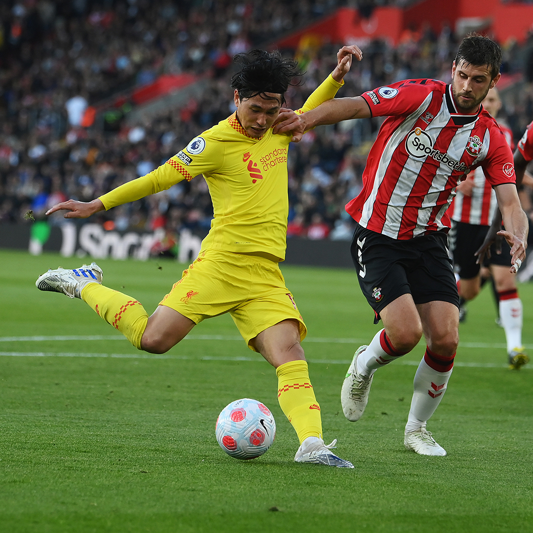 premierleague's tweet photo. 🗓 Takumi Minamino has scored in his last two #PL starts for Liverpool - 5️⃣1️⃣4️⃣ days apart

#SOULIV https://t.co/LnvWl8FBvZ