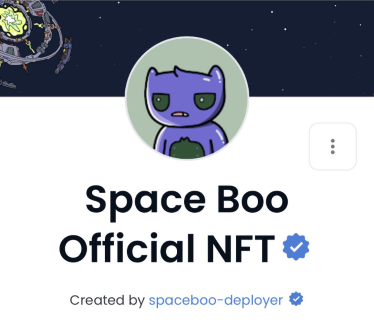 SpacebooNFT's tweet photo. We have been verified on OpenSea💫🚀 https://t.co/9Ei2yoGyQ3