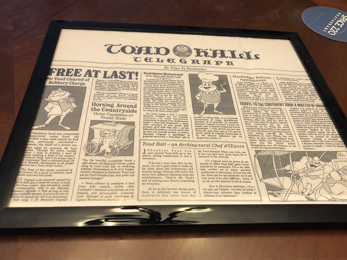 TheCleverCarny's tweet photo. Not me getting home from Disneyland Paris and getting my unused fish and chips newspaper framed. #DisneylandParis #ToadHallRestaurant https://t.co/2zsHfc2DZJ