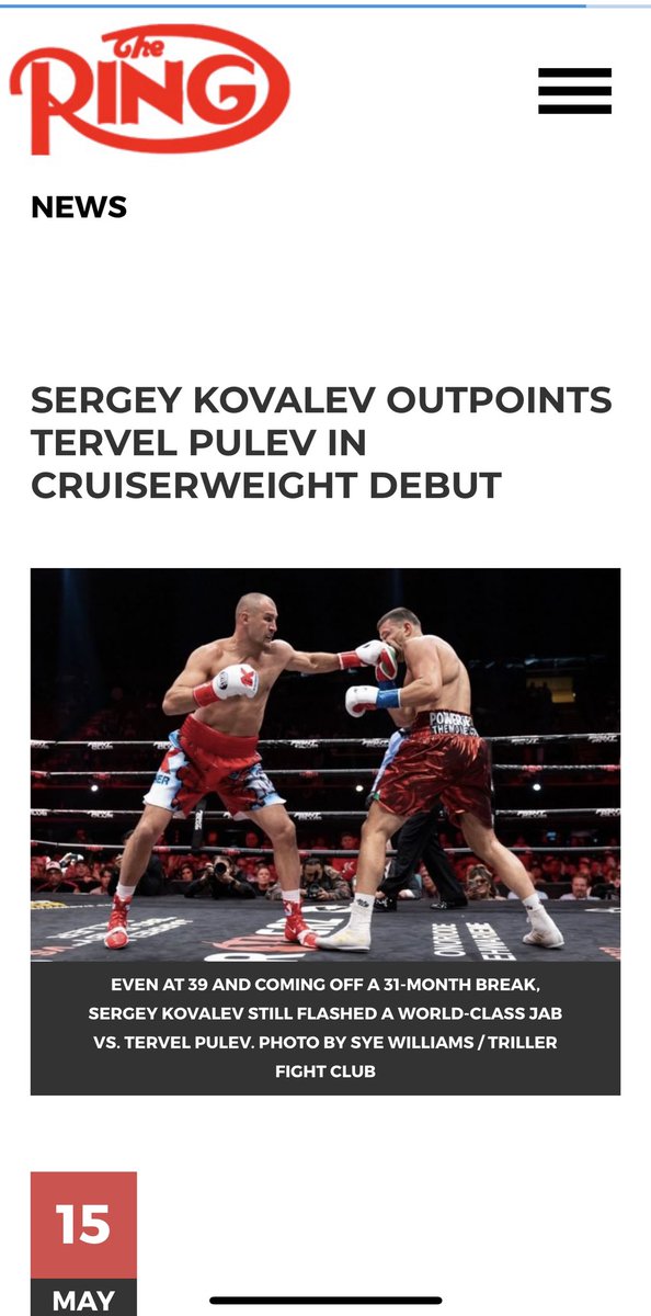 KrusherKovalev's tweet photo. Thank you to everyone for your support and congrats ✊🏼😉
#krusher #Kovalev #victory #winner #KovalevPulev #champion #waytotheworldtitle #boxing #triller #mainevents #klimasmanagement 
Хочу выразить всем и каждому свои слова благодарности за ваши пожелания и поздравления✊🏼 https://t.co/zRSSn7mv8O