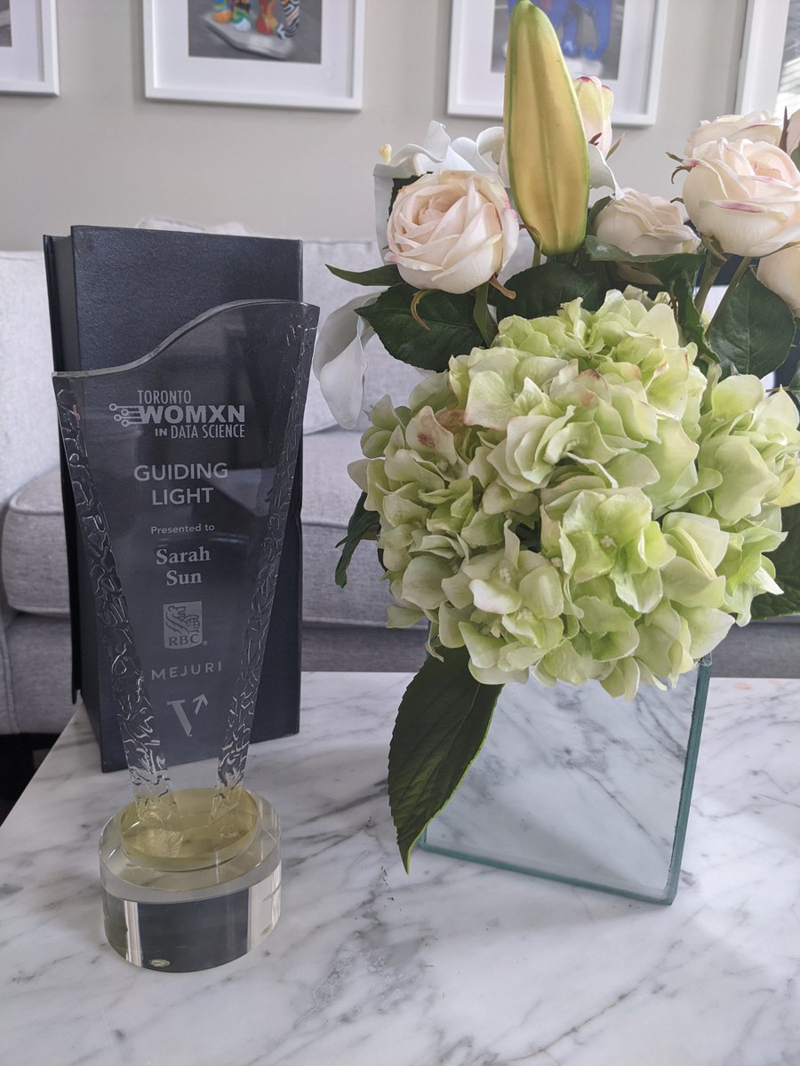after_math_cast's tweet photo. 😍Did you know that @SarahKSun was awarded the Guiding Light award by @WomxnDSTO?  This is someone who is shaping the future through mentorship, sponsorship, and elevation, and is a leader impacting the next generation of data professionals.  Sounds like our Sarah doesn't it 😉 https://t.co/h7JBLQ32qn