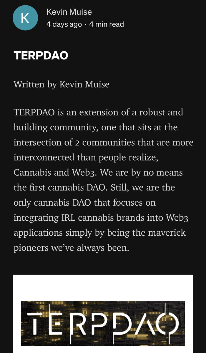 kevinliveslife's tweet photo. Check out my @Medium article about @TERPDAO .
https://t.co/dloWhxP6ne #terpdao https://t.co/UZnohTxVHV
