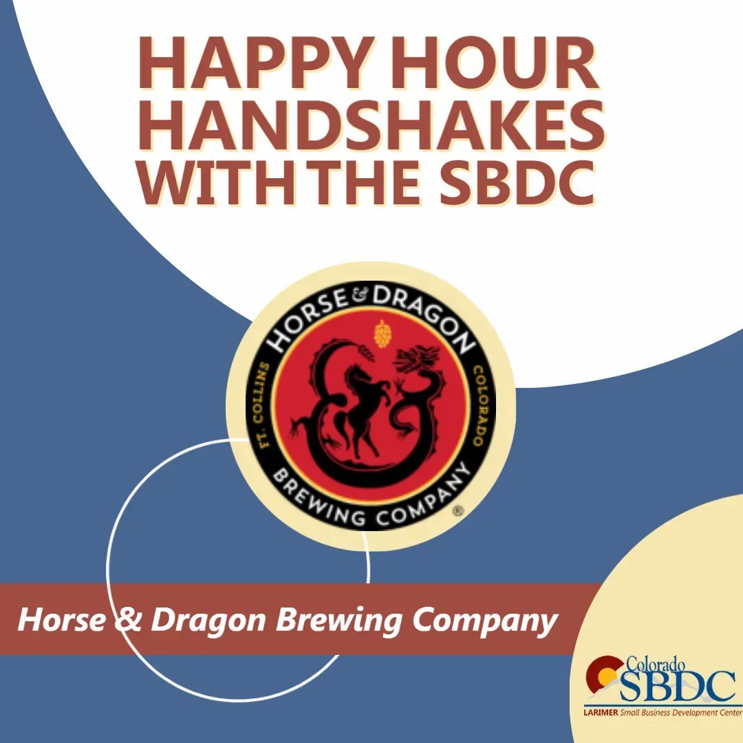 LarimerSBDC's tweet photo. Be sure to bring your business cards and join us at:
Horse &amp; Dragon Brewing Company, Craft Brewery |124 Racquette Dr | for after hours networking, complete with appetizers!

The event is free, but we do ask that your pre-register.

https://t.co/PuKNl93kLE https://t.co/rLH5J1Vdwa