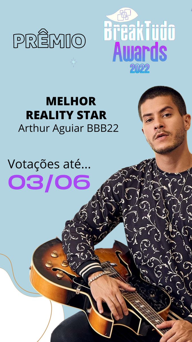 infoaaguiar's tweet photo. Vocês estão votando nas premiações que o Arthur está concorrendo?

Vamos dar alguns votinhos? ❤️🥰

SEC AWARDS
🔗 https://t.co/egphEqWaha

#ArthurAguiar #SECAwards
#EstrelaRealityShow

BREAKTUDO AWARDS
🔗 https://t.co/zo0ySIgdij https://t.co/HuO9IFfjwi https://t.co/1xZKc5S50W