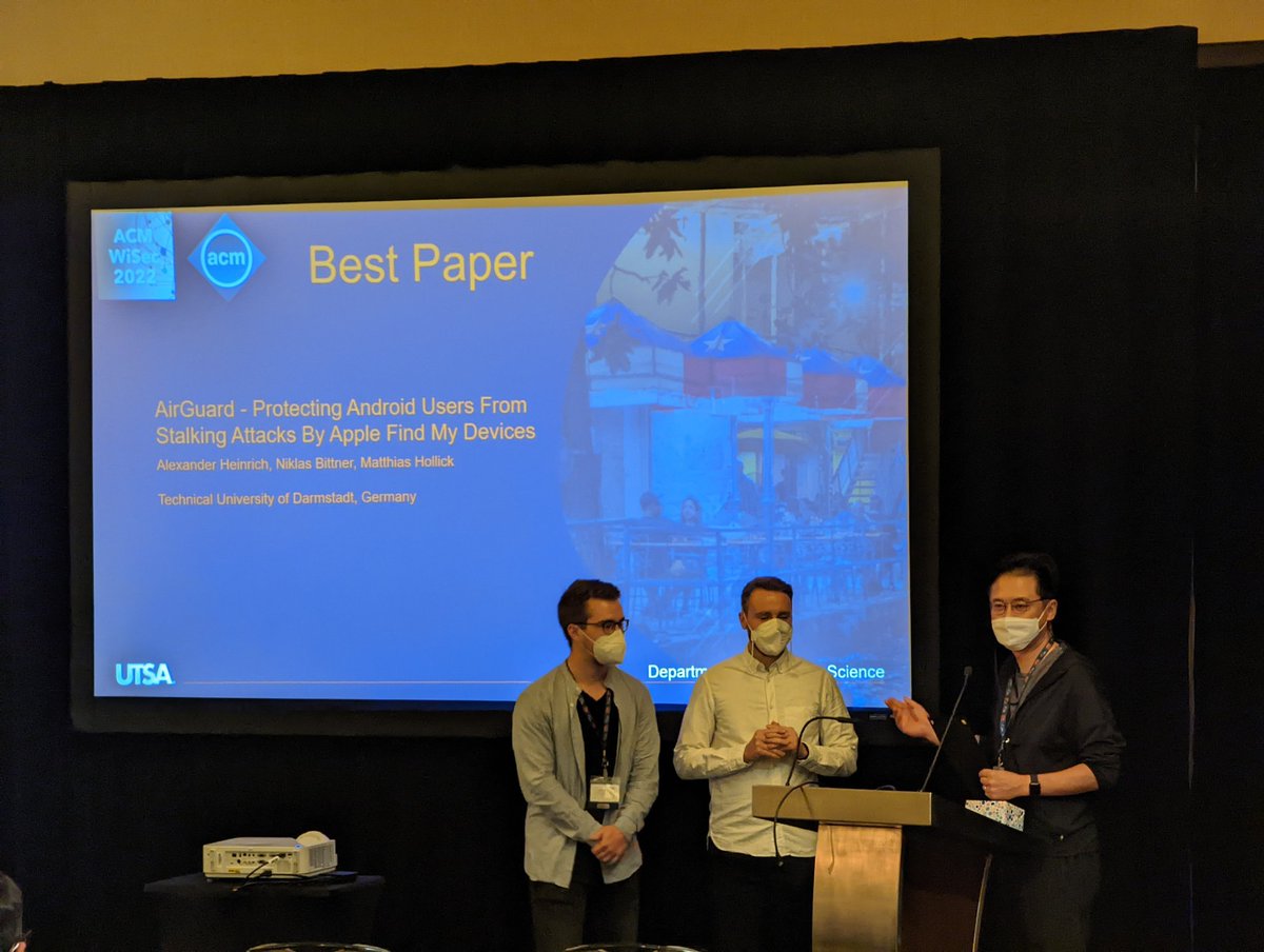 acm_wisec's tweet photo. Award ceremony at #WiSec2022. Congratulations to all the winners! https://t.co/w5S2sJ7TmP