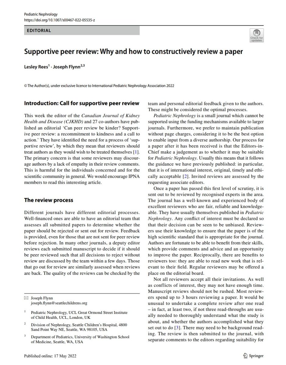 drjosflynn's tweet photo. Finally online - our editorial on supportive peer review!
https://t.co/IGaDdI6MLQ https://t.co/vsfV4uhUvS