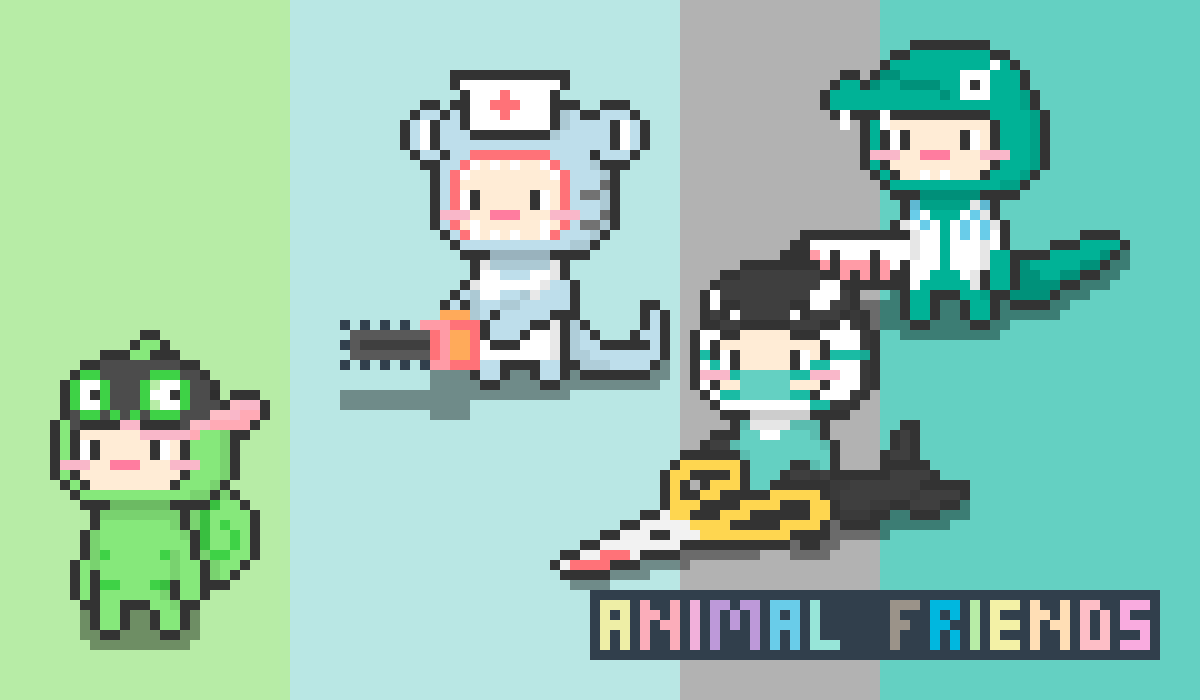 PIXELKIMs's tweet photo. ◯︱ANIMAL FRIENDS
◯︱NEW DROPS #101-#104
◯︱MINT : TODAY 20:00 8PM (UTC+7)
◯︱MINT PRICE : 1N

◯︱@ParasHQ @NEARProtocol @teamnearster
◯︱#Animalfriendsparas #parasnft #nearNFTs #pixelart #ドット絵 #ドット #NFTthai #nftthainland https://t.co/wQEMHBhT4x