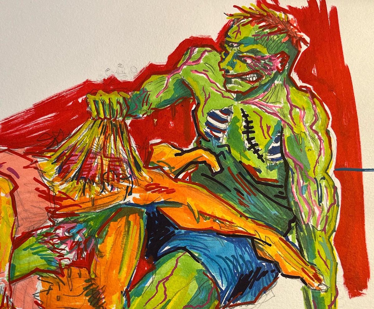 rubberbones_art's tweet photo. Week 2 with no computer. Enjoying experimenting with traditional media! https://t.co/5zWuU3bwZg