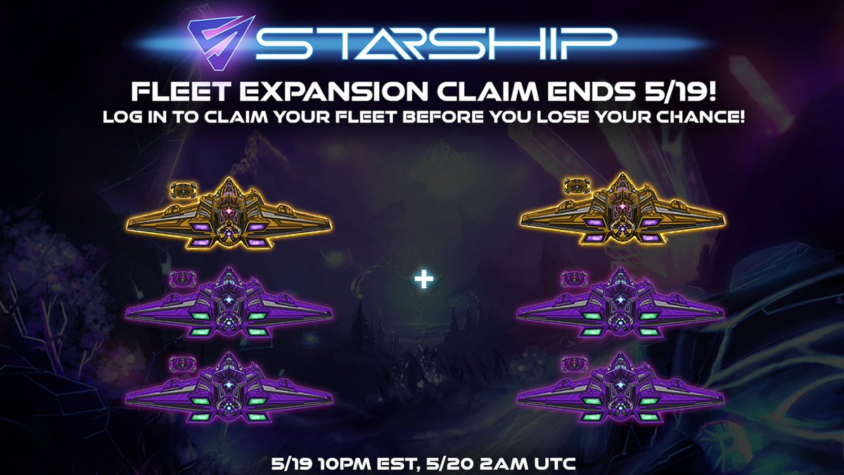 DeployStarShip's tweet photo. Players have two days to claim their expanded fleet in the StarShip #NFTGame!

Log in to claim your fleet, before you lose your chance!

Play the StarShip NFT Game now: https://t.co/vR8Cn5IQsU

#DeployStarShip #P2EGame #PlayToEarn #GameFi #BlockchainGaming #PLAYTOEARNGAMES https://t.co/8XYG1kJ9k7
