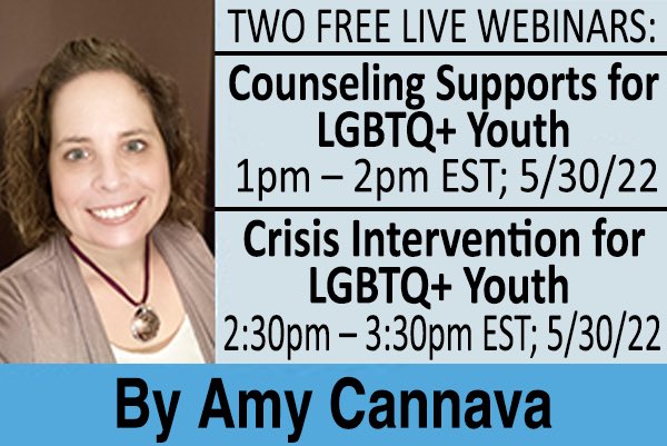 SchoolPsychDCom's tweet photo. 🚨Two free live webinars for NASP-Approved CPD credit!🚨 We are thrilled to have Amy Cannava present on the topic of supporting LGBTQ+ youth! Please share this great PD opportunity with other school psychologists. Link to register for each webinar: https://t.co/w2WOXrGN8P https://t.co/clYn9nzMiG