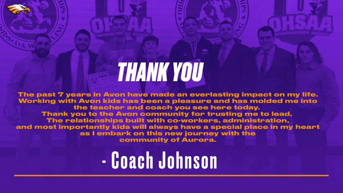 AvonWrestlingOH's tweet image. A message from Coach Johnson!