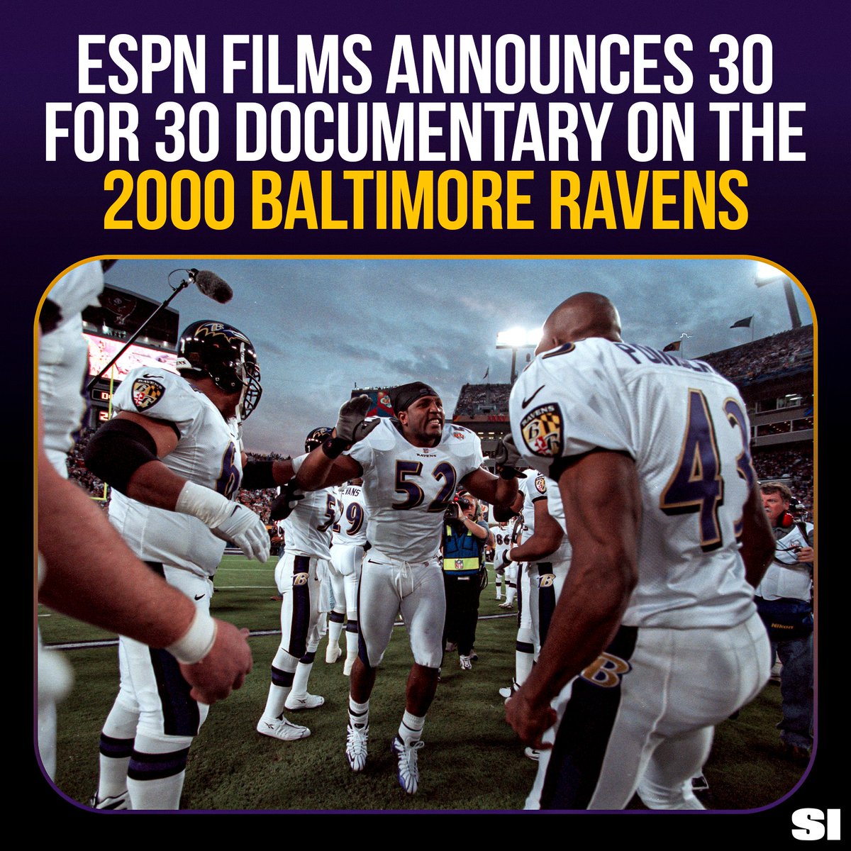 “No team in NFL history has boasted, bullied, or brandished as much bravado as the 2000-2001 Baltimore Ravens.”

👀🍿: trib.al/rT5KDfT

(via <a href="/ESPNPR/">ESPN PR</a>)