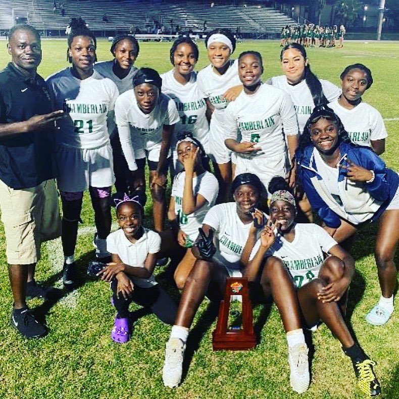 Octavious Day “Coach Gator”is Western Conference Division Girls Flag Football Coach of the Year &amp; will be celebrated June 9 at the <a href="/RaysBaseball/">Tampa Bay Rays</a> game!!!

Chamberlain girls have won back to back district titles &amp; this year went to the 3rd round state play-offs.

#thisischamberain