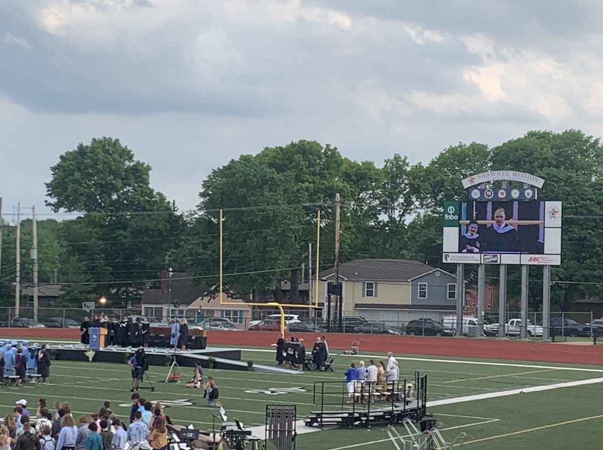 Principal Jason Peres gives graduation speech. “Look around. Communities stand together. Tonight, we are a proud and strong Lancer community,” Peres said.