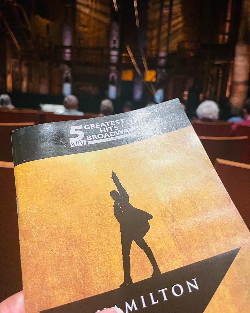 TinaShermanNC's tweet photo. 19 years! 
 
Now this is the way to wrap the day celebrating our 19th wedding anniversary - opening night of Hamilton at @DPAC.  #happyanniversarytous #intheroomwhereithappens #hamfan https://t.co/qcFbT9HdzM