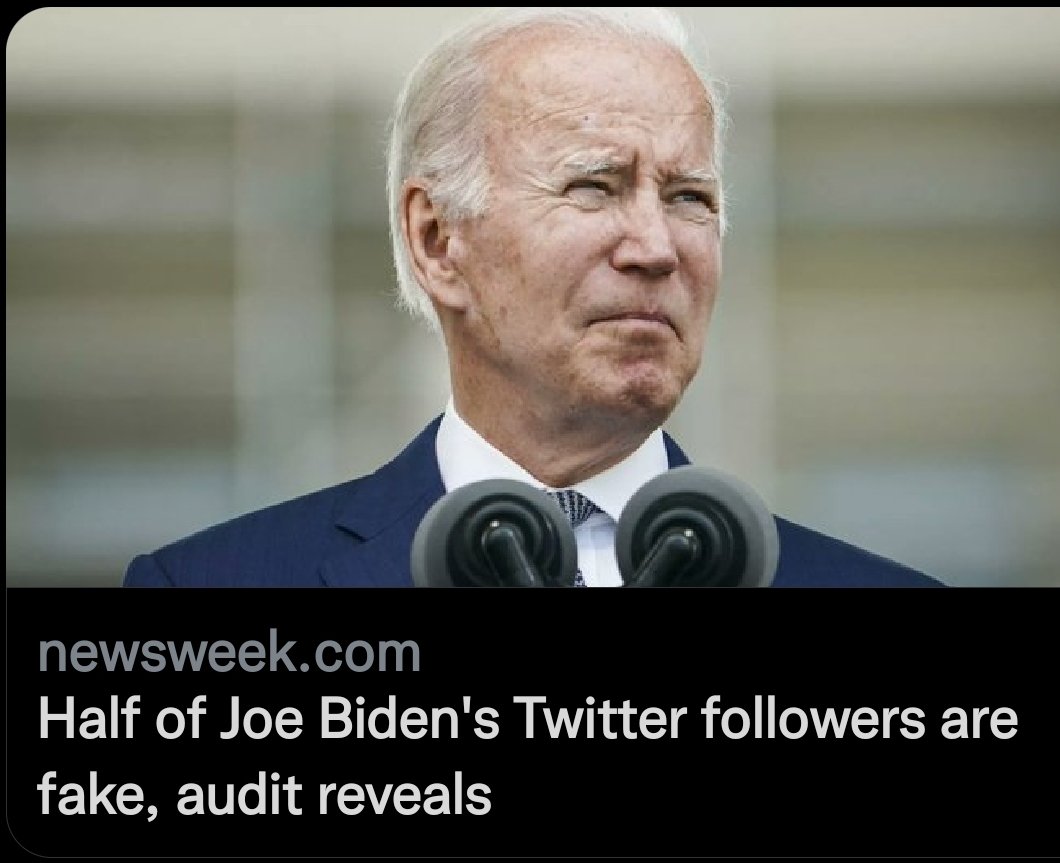 sn00pdad's tweet photo. #FakeFollowers: Almost half of #JoeBiden's current 22.2 million #followers on @Twitter are #fake accounts, according to an #audittool provided by software company #SparkToro. #JoeBiden #Biden @TheFiveFNC https://t.co/cVpPfduTSt