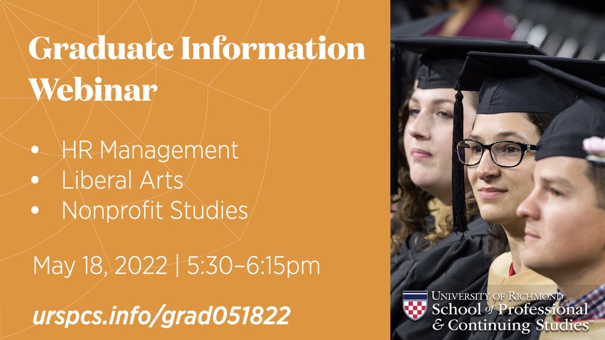 Want to start a Graduate Degree in the fall? We're offering a free Info Webinar for grad programs in HR Management, Liberal Arts & Nonprofit Studies TOMORROW starting at 5:30p. Register for Zoom link: https://t.co/xjO71utUvE #spcs #returntoschool #hrm #libarts #nonprofit https://t.co/WswBdOyVOu