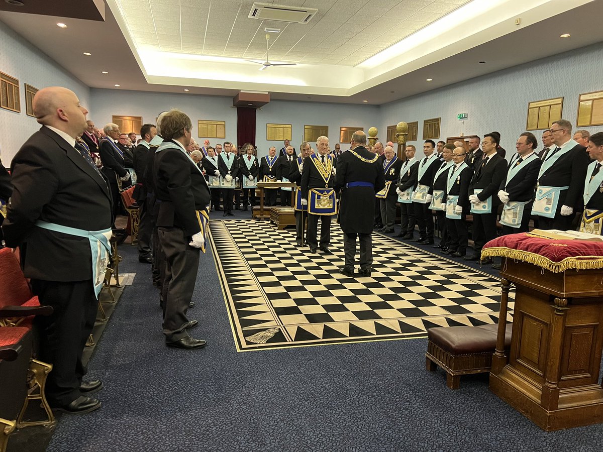 It was our installation meeting last night and our new Master, WBro. Adam van Gogh, went into the Chair for the first time, and the <a href="/ProvGrandMaster/">Ian Craigs</a>  in attendance. We also celebrated WBro Barry Speker’s 50 years in Freemasonry. A wonderful evening enjoyed by over 120 brethren.