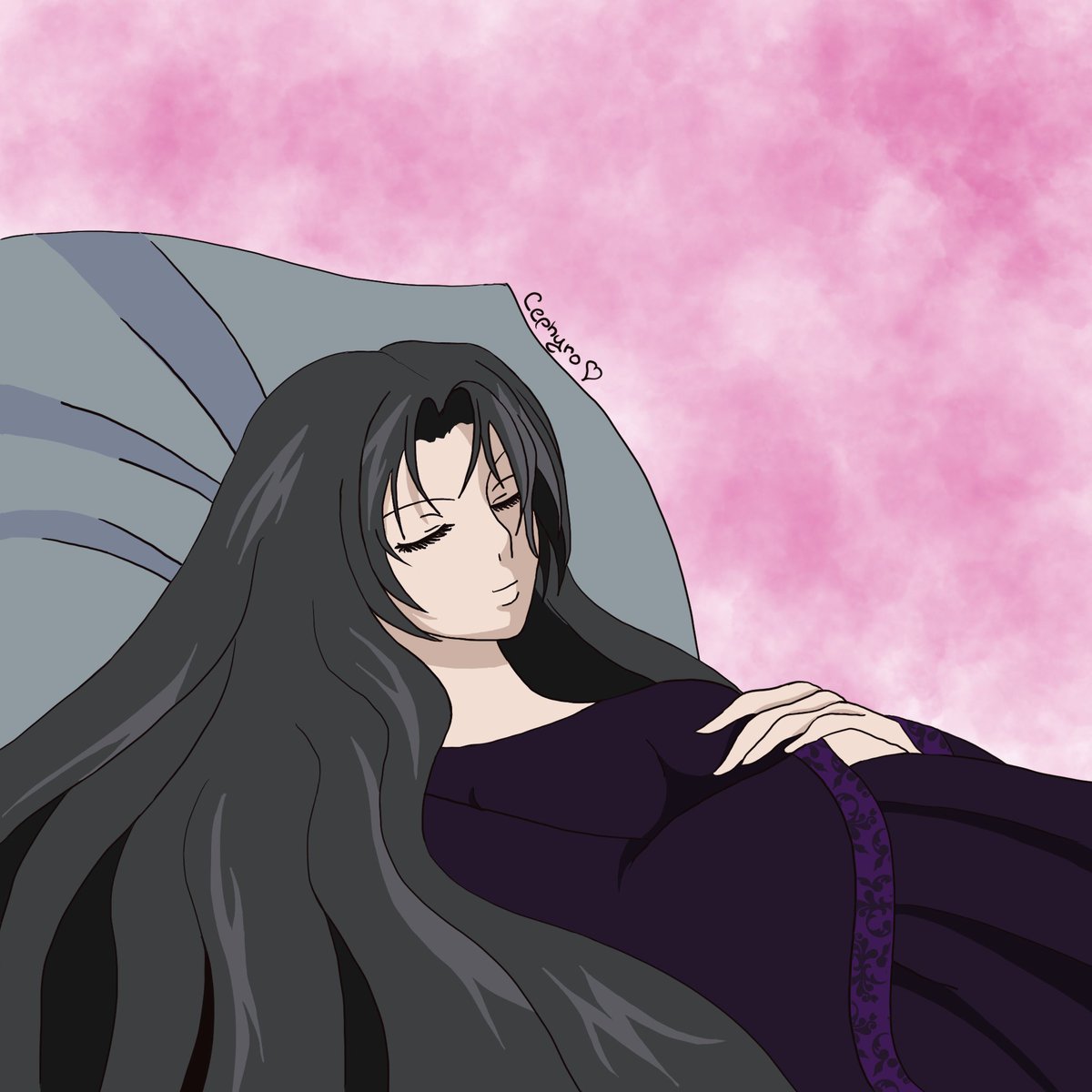 Cephyro's tweet photo. The sleeping Dark Lady 🌺

In a Saint Seiya roleplay Pandora is in love with Hyoga, this is the reason for the Northern cross

#ladypandora #pandoralostcanvas #saintseiya #saintseiyaship #saintseiyafanart #hyogaxpandora https://t.co/9FuK0ogdXs