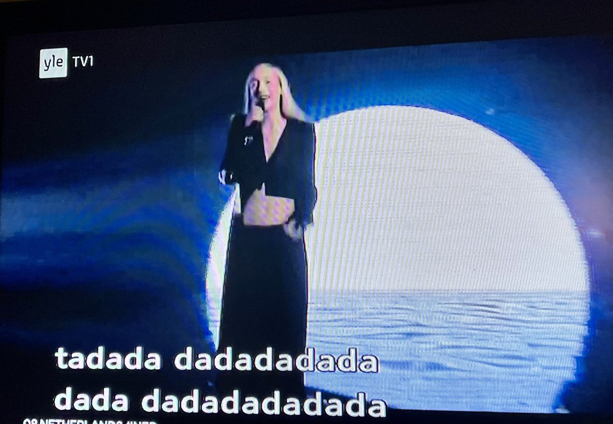 thelea1's tweet photo. YLE on näemmä panostanut tänä vuonna Euroviisujen tekstitykseen aivan poikkeuksellisen antaumuksellisesti. https://t.co/aTlB4F9eg7