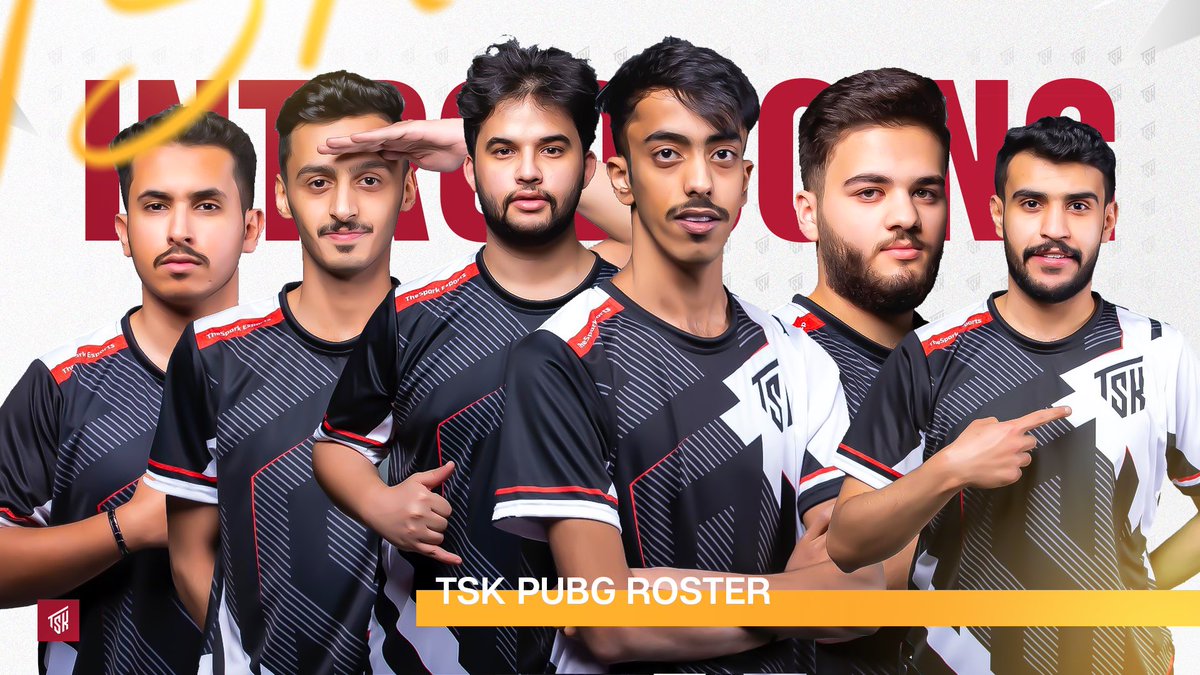 TSKesport's tweet photo. Introducing TSK New PUBG Mobile Team⚡️

- TSKxNAWAF 
- TSKxGustavo
- TSKxTURKI
- TSKxENEMY
- TSKxRRRR
- TSKxRight

#releasethespark ⚡️ https://t.co/3eu4tBOwiC