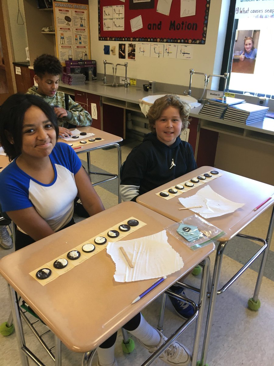 SNBing's tweet photo. ⁦@jdbillscnzm⁩ ⁦@WestGeneseeCSD⁩ Sometimes you just have to “Consume the Moon!”  #lunarphases #middleschool #science #handson #schoolisfun #astronony https://t.co/KLKnWRM4X4