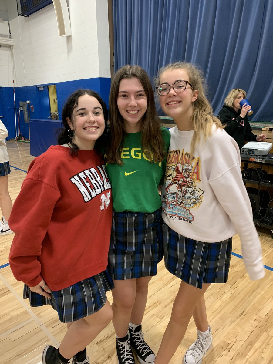 OmahaMarian's tweet photo. Today our seniors celebrated Declaration Day! 🎓 They wore shirts from their chosen colleges and announced where they are headed next year. 

Seniors, we're so proud of you and can't wait to see what you accomplish! https://t.co/Yk1mOGHmTk