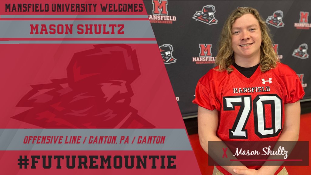 MansfieldFB's tweet photo. ๐จ Signing!๐๏ธ
Mason Shultz from Canton, Pa. signs with @MansfieldFB! Mason is an offensive and defensive lineman from nearby Canton High School.
๐โก๏ธ https://t.co/ghLn1nE6X5
#FutureMountie๐ป https://t.co/RKrEjcnuFc