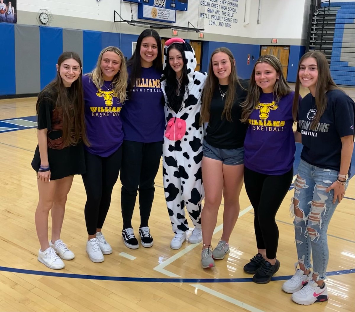 crestgirlshoops's tweet photo. Congratulations to Senior Lady Falcon Sarah Batra on signing her National Letter of Intent to Williams College for basketball!  Shout out to fellow seniors Kayla and Mallory for sporting the Williams shirts and fellow Lady Falcons for their support!  Congratulations Sarah!!! https://t.co/FnJiR8pwdS