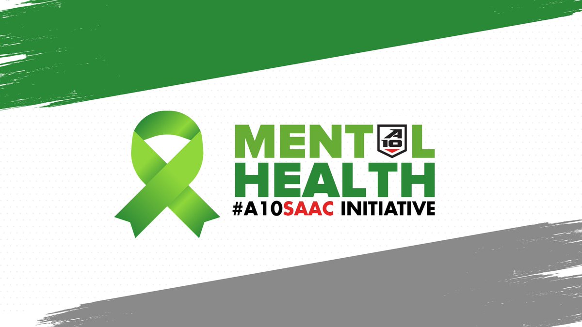 atlantic10's tweet photo. For #MentalHealthAwarenessMonth, #A10SAAC wants to remind you that you are not alone. 

Follow along all week with Q&amp;A videos our #A10SAAC student-athletes conducted with mental-health experts

Resources ➡️ https://t.co/xqH6bHHj4H https://t.co/hoafrRD8KI