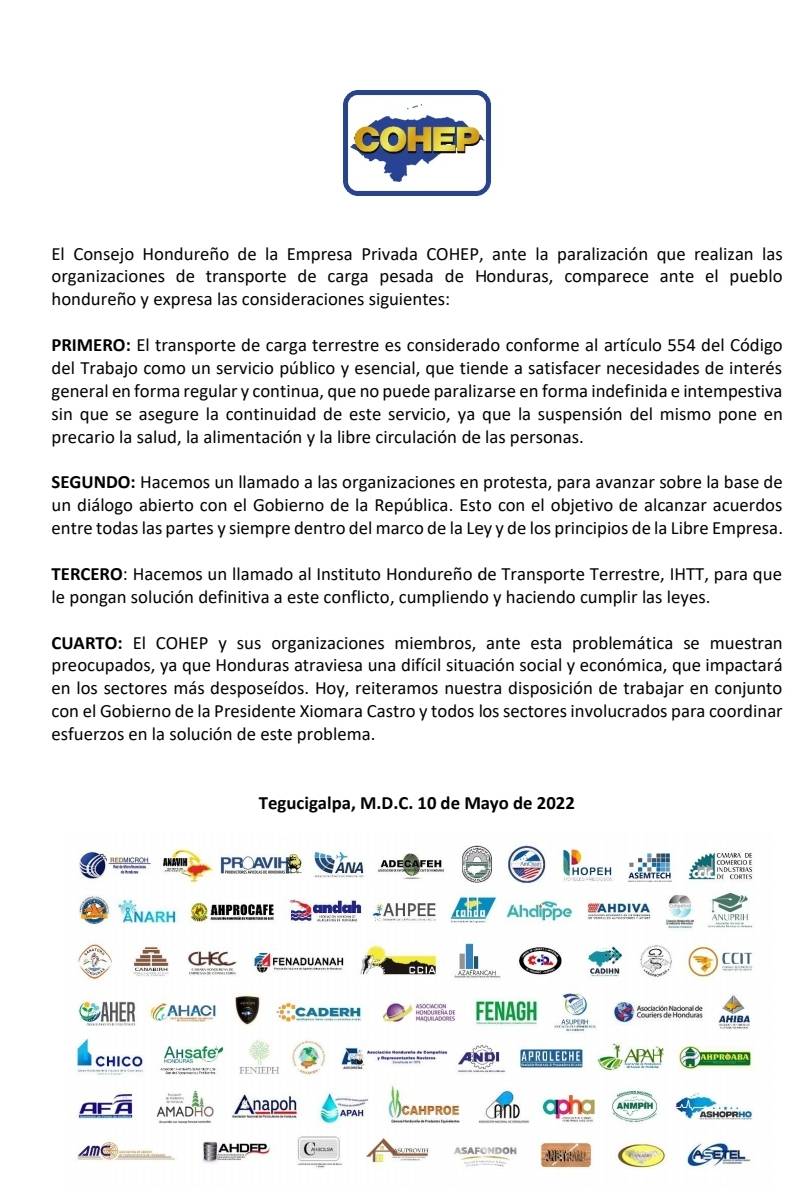  Cohep transporte de carga 