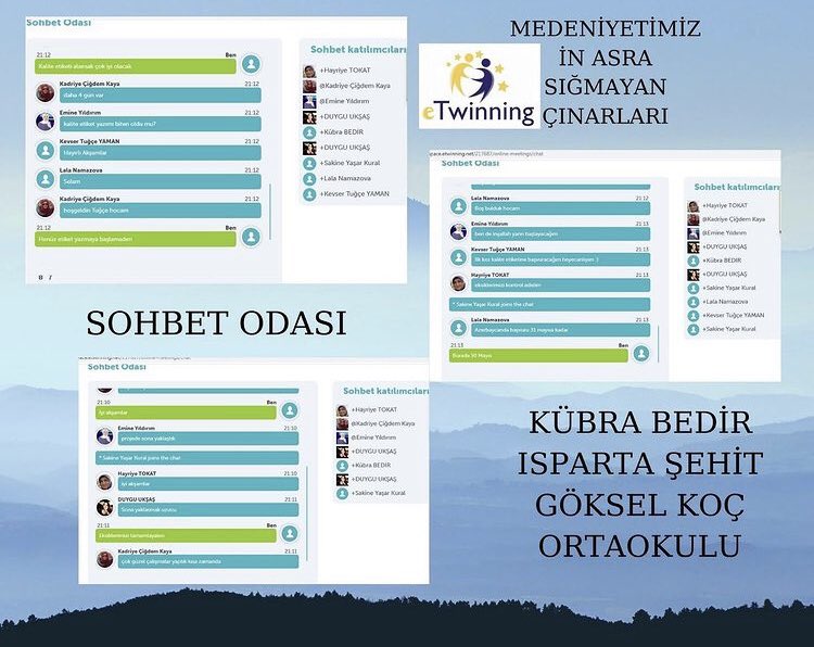 hakikathanem's tweet photo. Twinspace Sohbet Odası İstişare Toplantımız
Lala NAMAZOVA 
Kübra BEDİR
Hayriye TOKAT
Kevser Tuğçe YAMAN https://t.co/nx00qSioZH