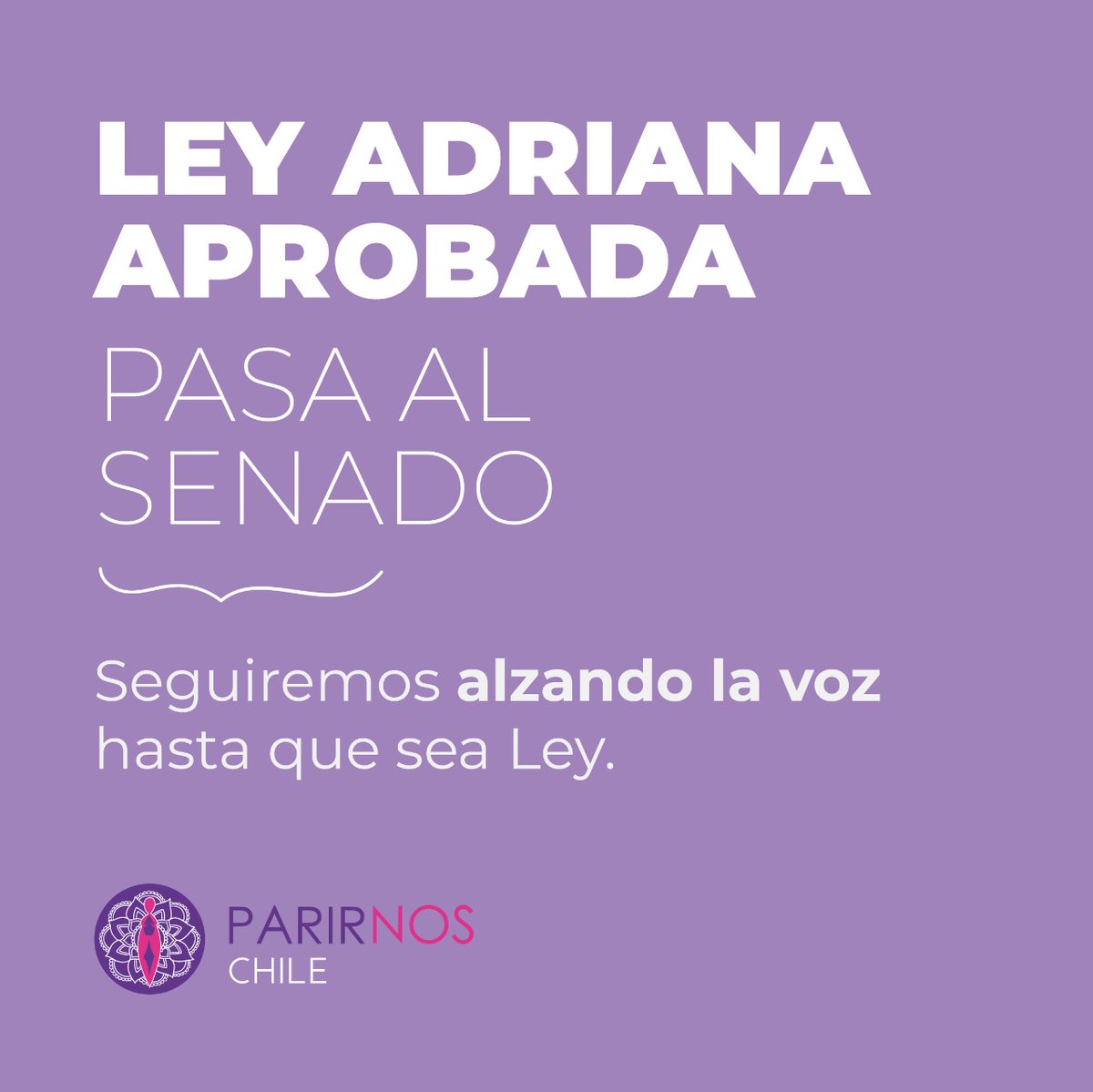 parirnos's tweet photo. Con 119 votos a favor #LeyAdriana pasa al Senado.
Celebramos la votación de la cámara de diputadas y diputados.
Han sido años de trabajo
Seguiremos alzando la voz hasta que sea Ley.
#violenciaobstetrica #violenciaobstetricaesviolenciadegenero #partorespetado #alzamoslavoz https://t.co/J1py4x6iWJ