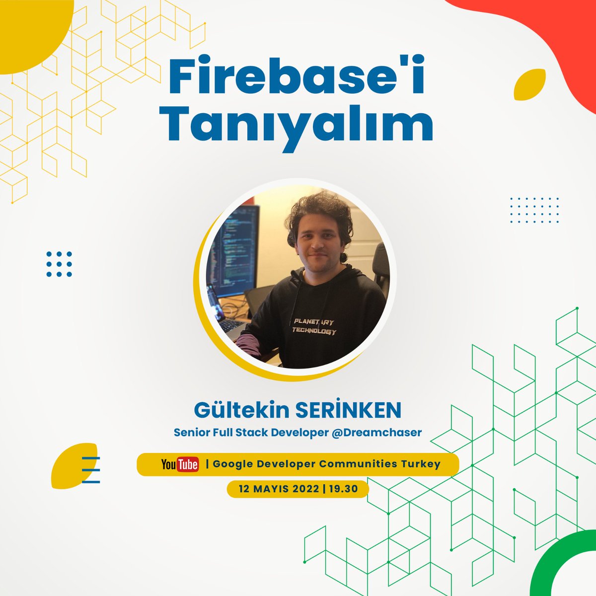 Herkese merhaba! 

Google Cloud serimize Gültekin Serinken ile "Firebase’i Tanıyalım" devam ediyoruz.
12 Mayıs Perşembe günü saat 19:30'da başlayacak. Kaçırmayın
youtube.com/watch?v=eWXB86…

Görüşmek üzere!

@dscbanu
<a href="/dscmedeniyet/">DSC Medeniyet University</a>
<a href="/gdsc_tgu/">GDSC TAÜ</a>
<a href="/gdsciste/">Google DSC ISTE</a>
@gdscikcu
@dscokan