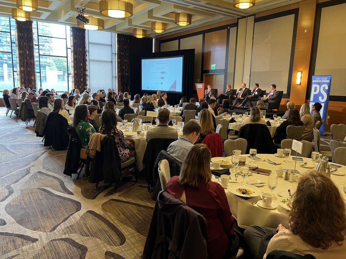 RegenceWA's tweet photo. Thanks to panelists Jared Short of @RegenceWA, Lou McDermott of @WA_Health_Care, @VMFHealth's Ketul Patel and Michelle McDaniel of @CrisisCXNs for an informative, engaging conversation around mental health at the modern workplace. @PSBJ https://t.co/kBYoGwnIyk