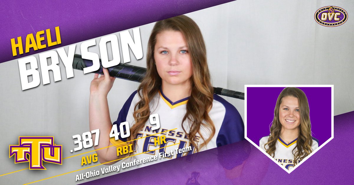 TTU_Softball's tweet photo. Congrats to Haeli Bryson as an All-OVC first team pick and Tyler Erwin as an OVC All-Newcomer Team pick as the Ohio Valley Conference announced its postseason awards! #WingsUp #OVCit https://t.co/xrS2HVb5wJ
