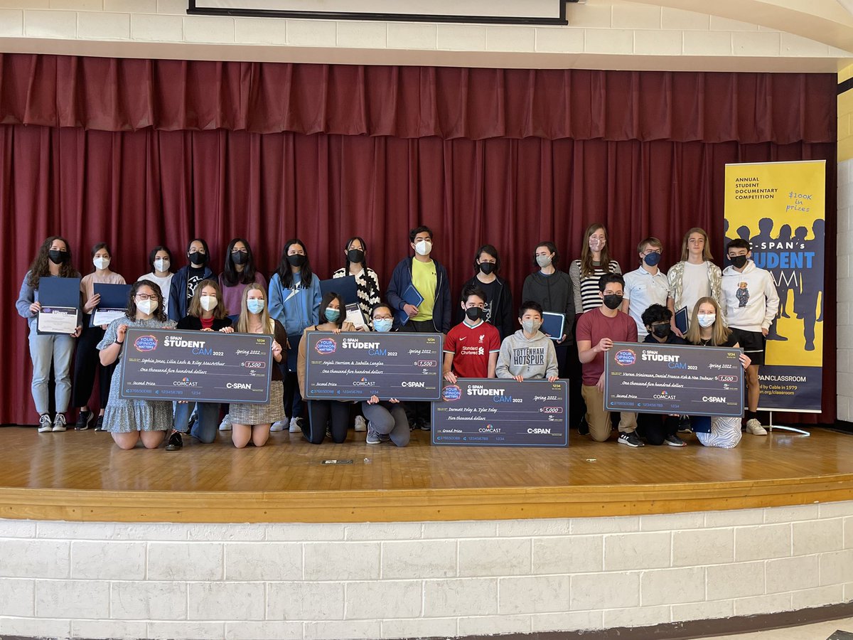 Congratulations to the 10 groups of Eastern Middle School students who won prizes in the 2022 StudentCam competition. 

Students from Eastern Middle School first entered the competition in 2011 and have had prize-winning students every year since. <a href="/EMSPrincipal17/">Matt Johnson</a> <a href="/mcps/">MCPS</a>