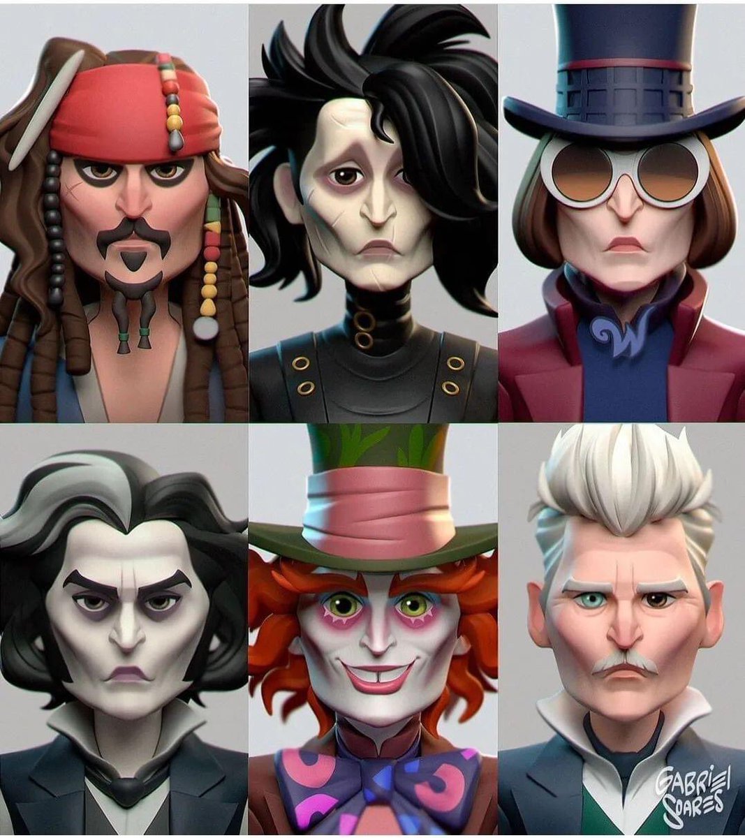 elaininha_'s tweet photo. As facetas de Johnny Depp

arte: Gabriel Soares 

#jonnydeep  #Depp #JusticeForJohnnyDepp  #JohnnyDepp https://t.co/lIG9fFBjWc